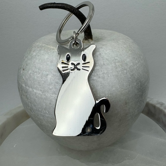 Accessories - 3/$15 Cute Chrome Cat Keychain